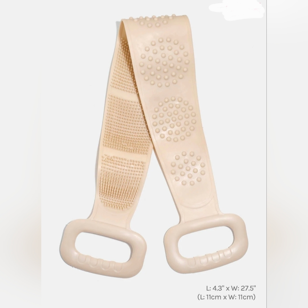Silicone Exfoliating Back Scrubber In Beige BNIB